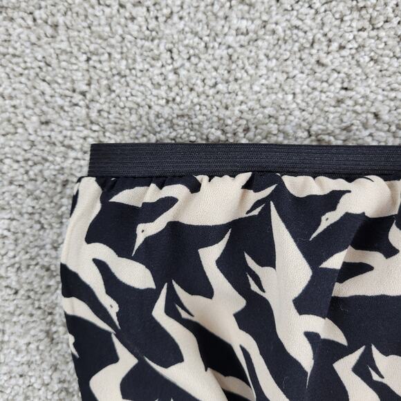 RACHEL Rachel Roy Strapless Bird Print Dress‎ Womens M Black Cream - Picture 9 of 12